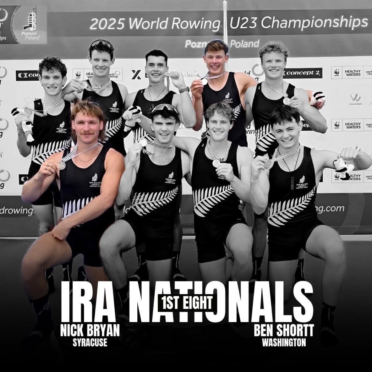 NZ crew with medals at IRA Nationals